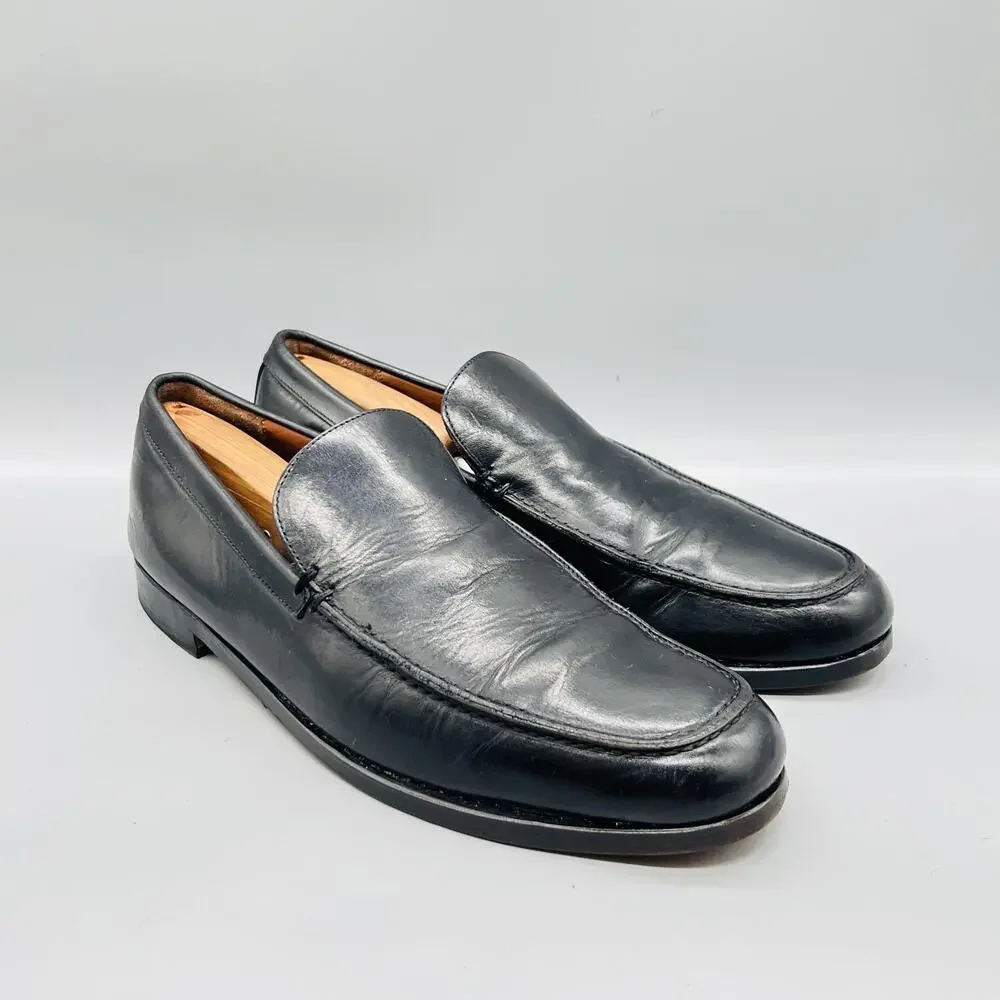 Allen Edmonds Shoes Mens 11.5 Black Leather Loafers Slip On Dress Oxford Classic